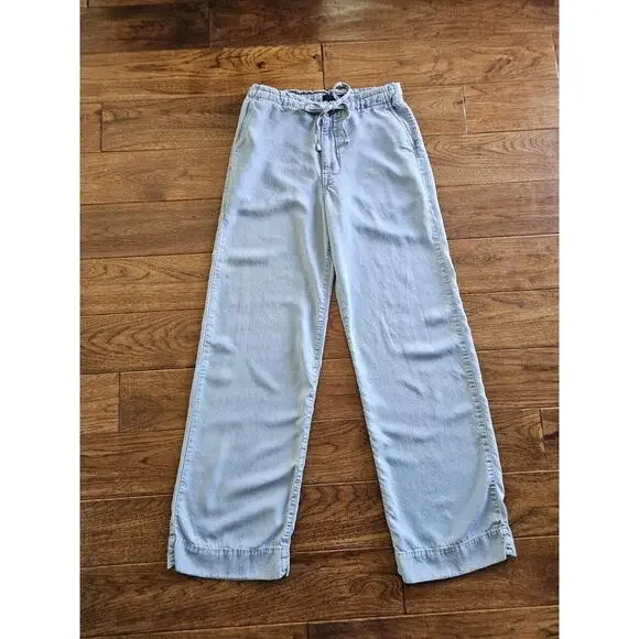 Fidelity Andy Paper Bag Wide Leg Pants Women's Size 27 Made in USA 100% Lycell - Picture 1 of 14